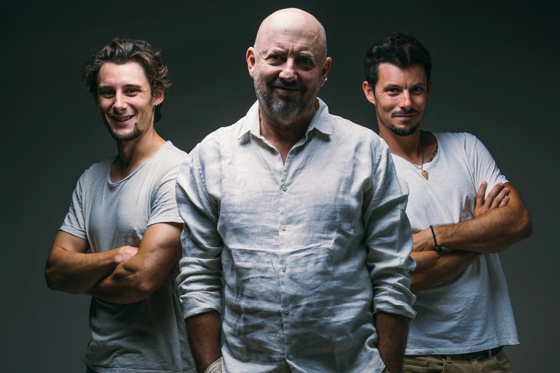 Équipe en studio portrait sur un événement d'entreprise — animation photo et trombinoscope en Ardèche
